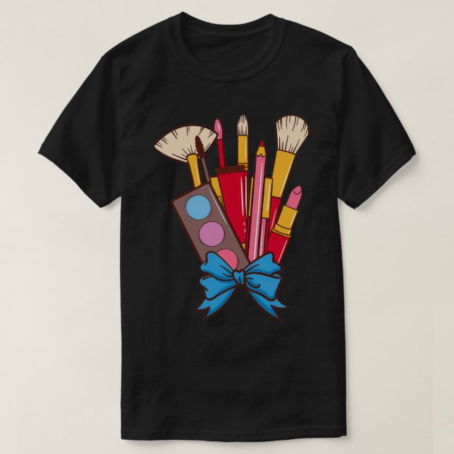 Makeup kit beautician woman 2 T-Shirt (Design Front)