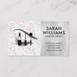 Makeup Kit Eye Lashes Flowers in Bloom Business Card