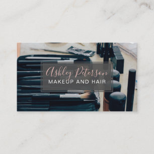 Makeup kit photo hair makeup typography business card