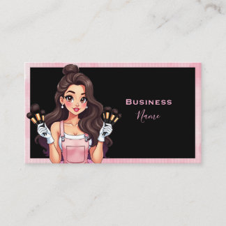 Makeup Lady Pink Business Card