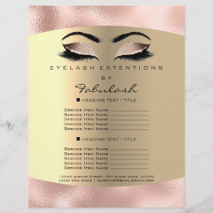 Makeup Lash Beauty Metallic Pink Flyer Price List