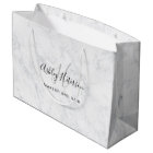 Makeup monogram white marble script typography