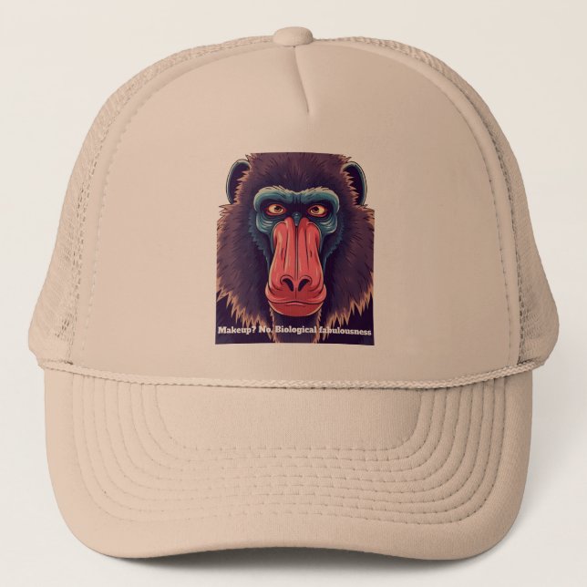 Makeup? No. Biological Fabulousness  Trucker Hat (Front)