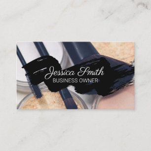 Makeup Palette and Brushes Business Card