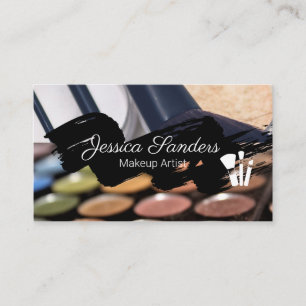 Makeup Palette and Brushes   Modern Business Card