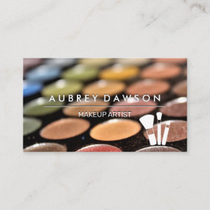Makeup Palette    Makeup Brush Icon Business Card
