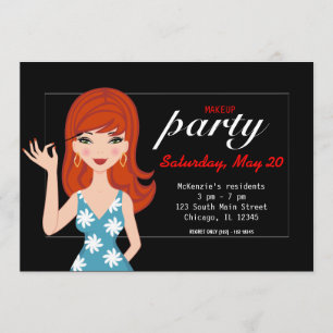 Makeup party invitation