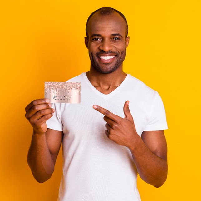 Makeup Pink Drips Sparky Waxing Appointment Card (Makeup Pink Drips Sparky Waxing Appointment Card)