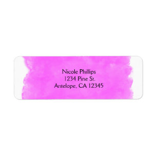 Makeup Pink Splotch Beauty Glam Chic Address Label