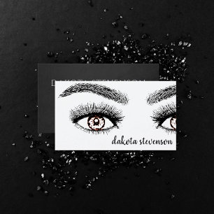 Makeup Professional   Black Amber Brown Eyes Business Card