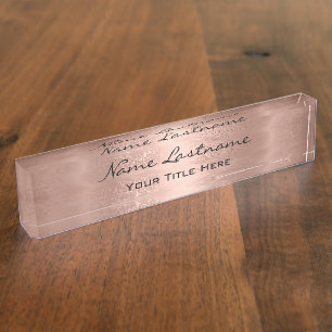 Makeup Rose Aesthetician Beauty Hairdresser Custom Nameplate