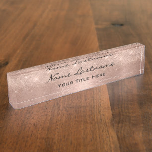 Makeup Rose Aesthetician Beauty Hairdresser Spark Nameplate