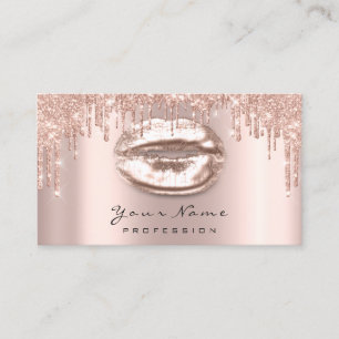 Makeup Rose Glitte Spark Lips Wax Appointment Card