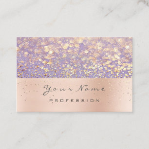Makeup Rose Gold Appointment Card Purple Glitter