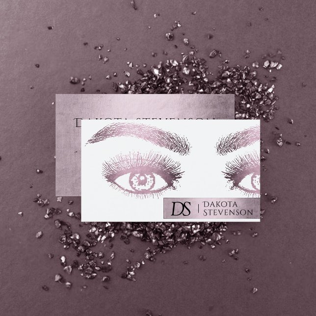 Makeup Salon Professional | Dusty Pink Shimmer Business Card (Creator Uploaded)