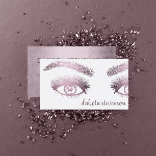 Makeup Salon Professional Mauve Pink Shimmer Business Card