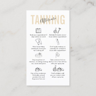 Makeup Salon Spray Tan Painting Aftercare Business Card