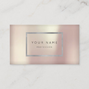 Makeup Silver Gray Silver Frame Rose Appointment Card
