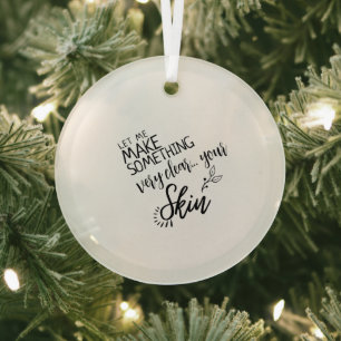 Makeup Skincare consultant gift aesthetician artis Glass Tree Decoration