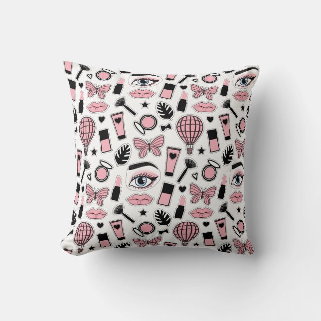 Makeup Sticker Pattern Cushion (Front)