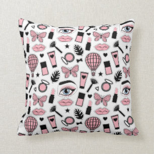 Makeup Sticker Pattern Cushion