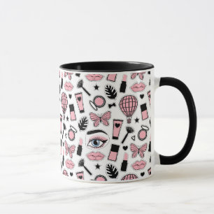 Makeup Sticker Pattern Mug