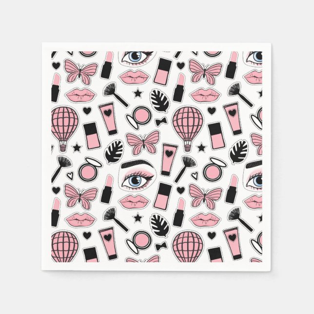 Makeup Sticker Pattern Napkin (Front)