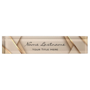 Makeup Studio Aesthetic Beauty Hair Geometric Rose Nameplate