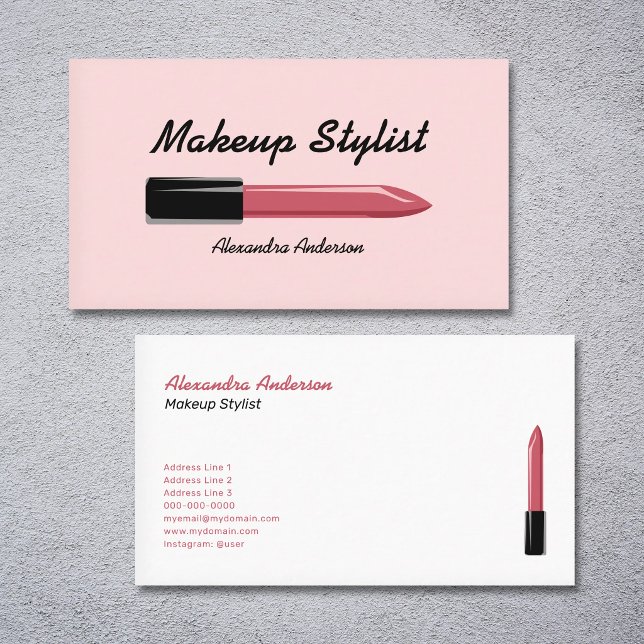 Makeup Stylist Business Card (Makeup Stylist Business Card)
