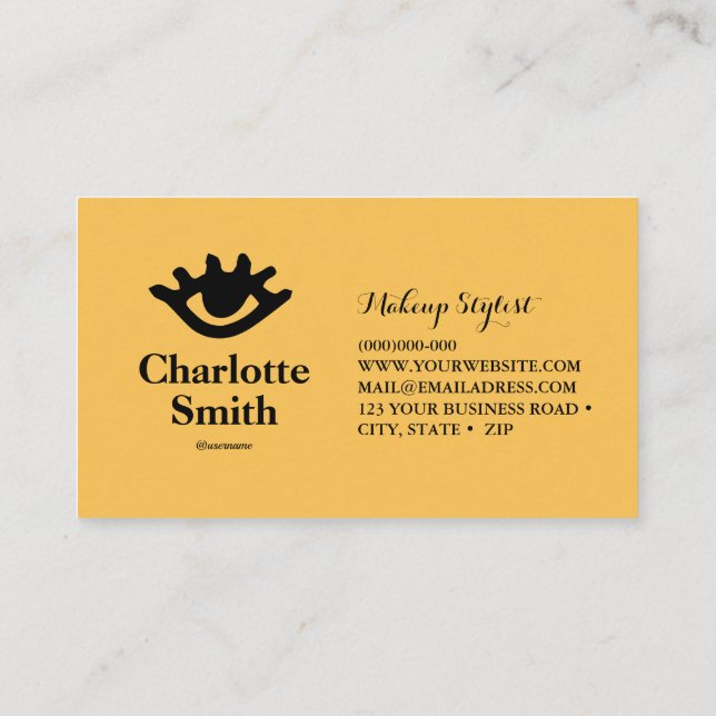 Makeup Stylist personalised Business Card (Back)