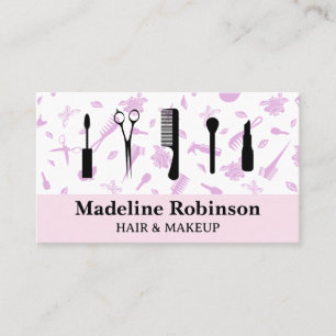 Makeup Tools Salon Pattern Business Card