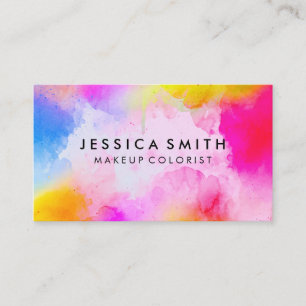 Makeup Watercolor Vibrant Business Card