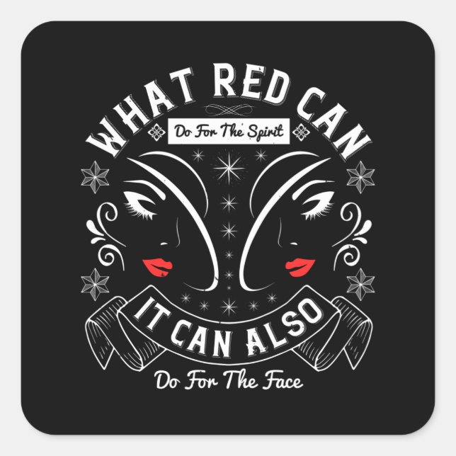 Makeup - What Red Can Do For The Spirit Square Sticker (Front)