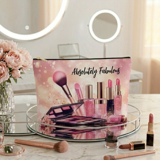Makeup With Bokeh And Sparkles  Accessory Pouch (Creator Uploaded)