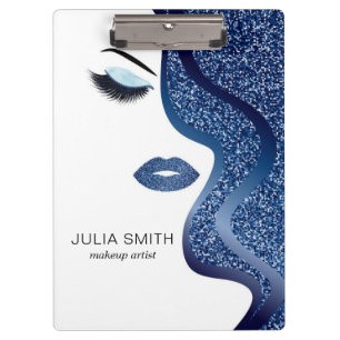 Makeup with dark blue effect clipboard