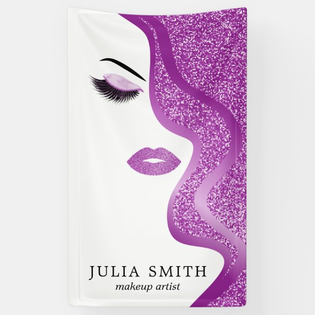 Makeup with glitter effect banner (Vertical)
