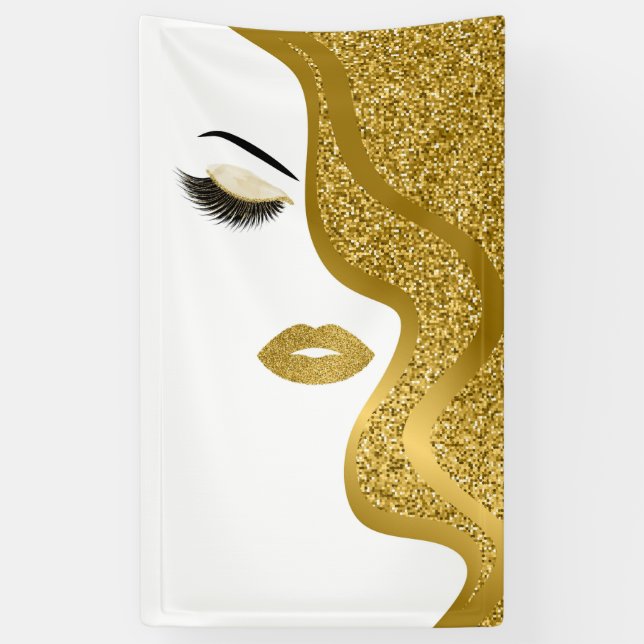 Makeup with glitter effect banner (Vertical)
