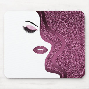 Makeup with glitter effect mouse mat