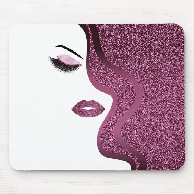 Makeup with glitter effect mouse mat (Front)