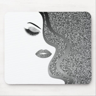 Makeup with glitter effect mouse mat