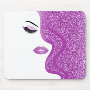 Makeup with glitter effect mouse mat
