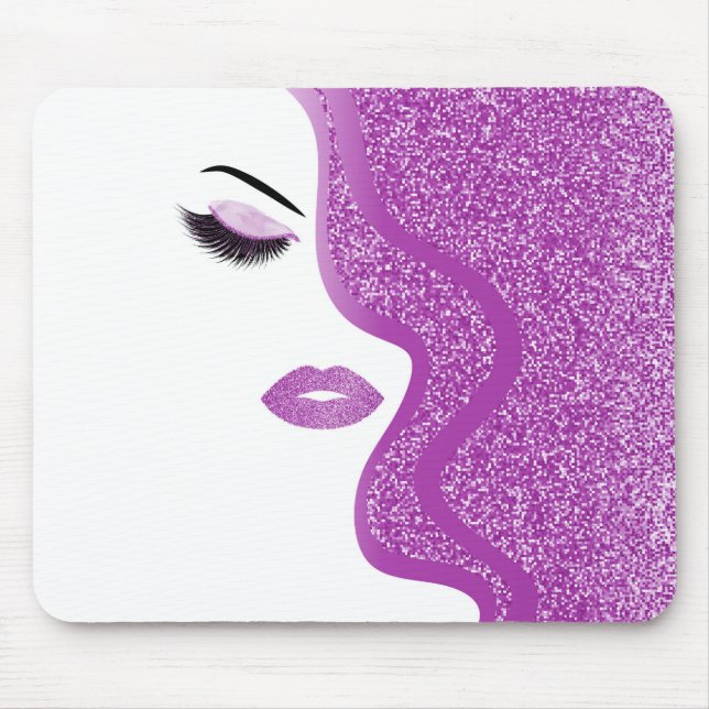Makeup with glitter effect mouse mat (Front)