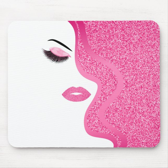 Makeup with glitter effect mouse mat (Front)