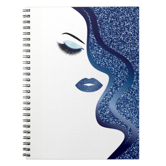 Makeup with glitter effect notebook (Front)