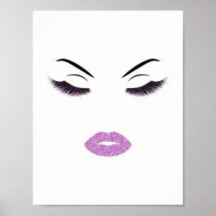 Makeup with glitter effect poster