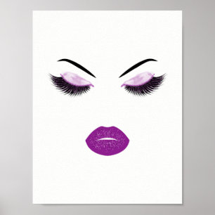 Makeup with glitter effect poster