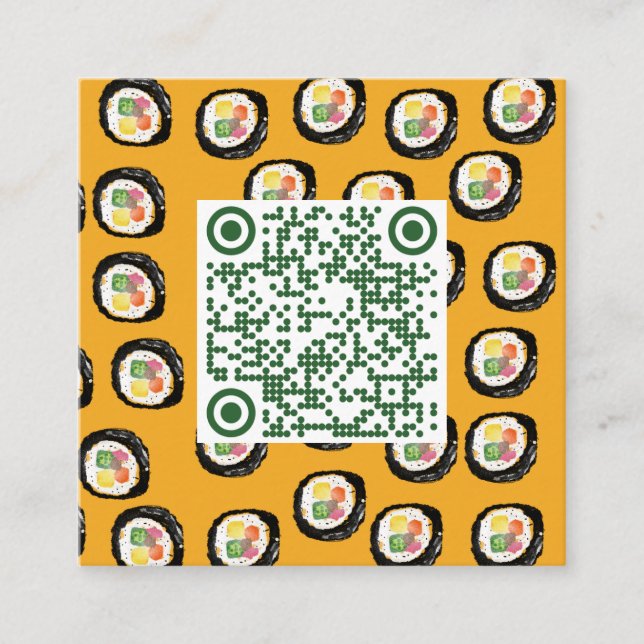 Maki-zushi Square Business Card (Front)