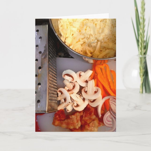 Makin' the Pizza | Greeting card (Front)