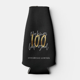 Making 100 look good gold birthday bottle cooler