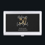 Making 30 look good gold birthday celebration iPad Business Card Holder<br><div class="desc">Celebrate your 30th birthday in style with this black,  white and gold effect 30 and fabulous birthday design. A modern design with script text and bold graphics. Change the colour to customise. Part of a collection.</div>
